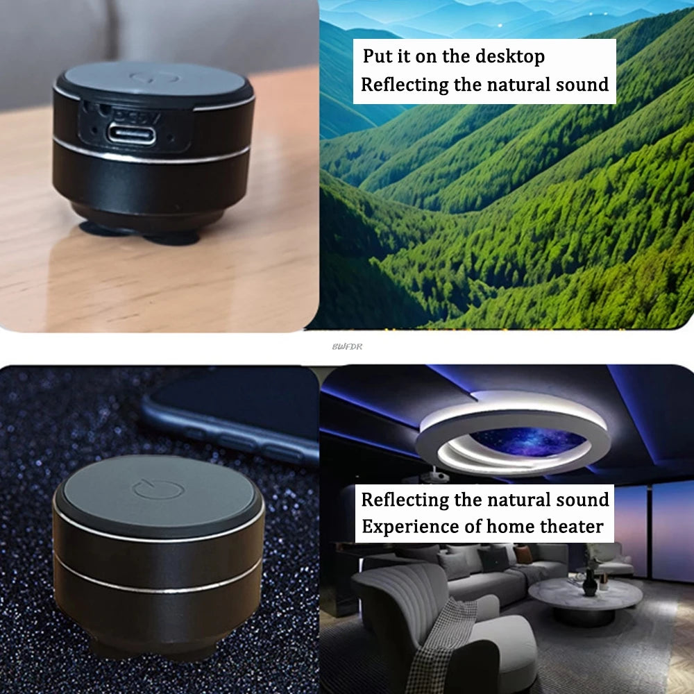 Mini Bone Conduction Speaker Vibration Stereo Audio Digital TWS Wireless Bluetooth Speakers Dropshipping Portable Metal Speaker