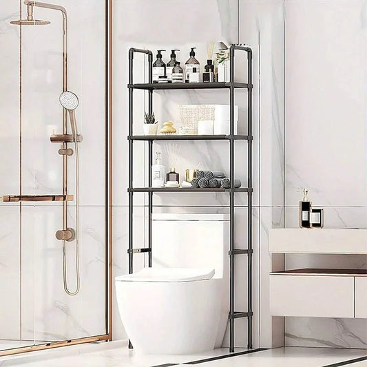 Bathroom Storage Rack Over The Toilet Shelf Multilayer Space Saver Organizer Multi-Functional Wall Hanging Toilet Storage Rack