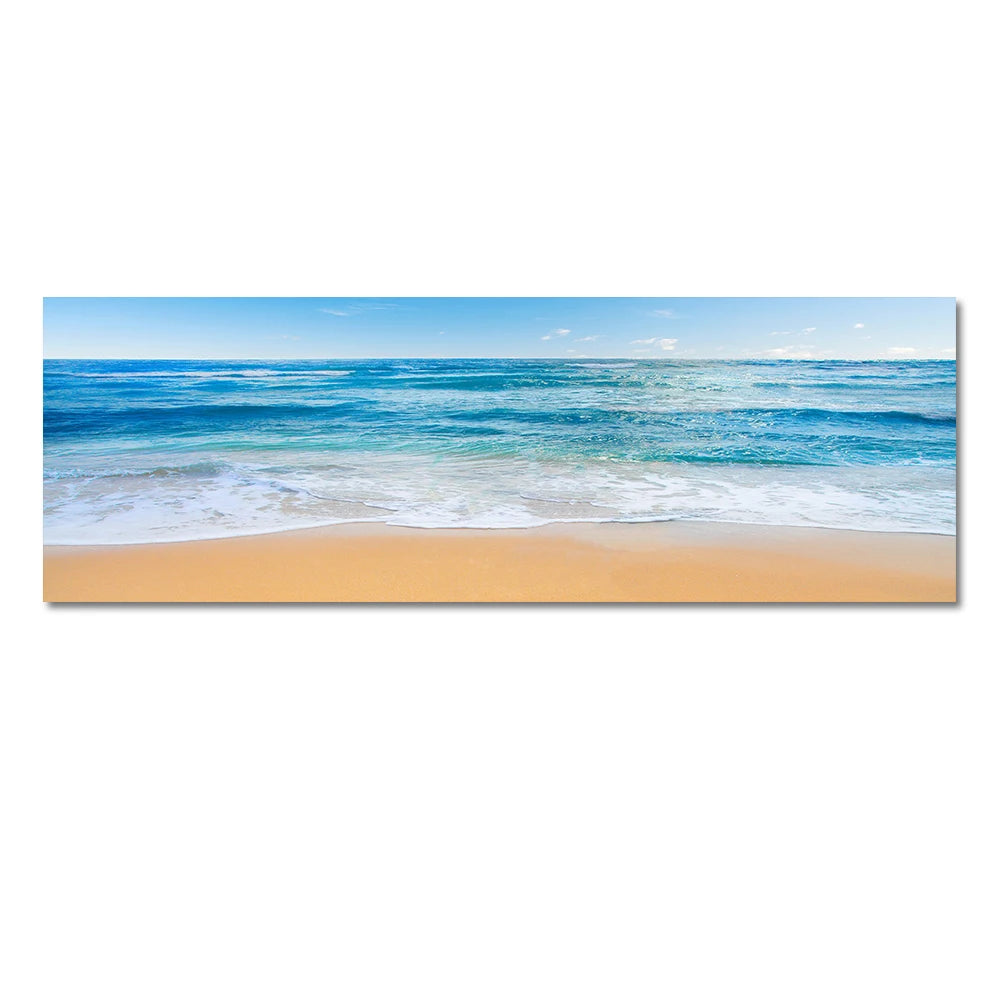 Modern Natural Beach Landscape Wall Art Poster Prints Sea Sunset Aesthetics Canvas Painting Picture for Living Room Home Decor